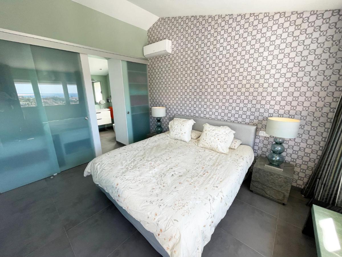 Luxury Villa Morelli With Seaview & Heated Pool Maspalomas  Exteriör bild