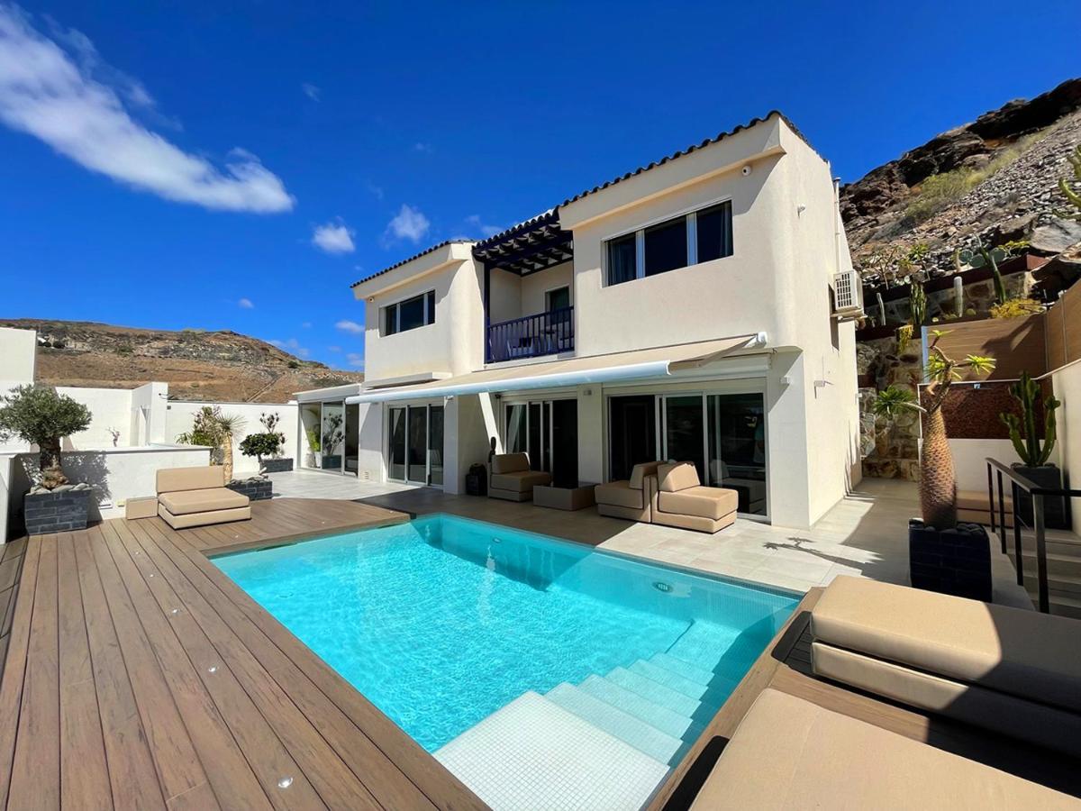Luxury Villa Morelli With Seaview & Heated Pool Maspalomas  Exteriör bild