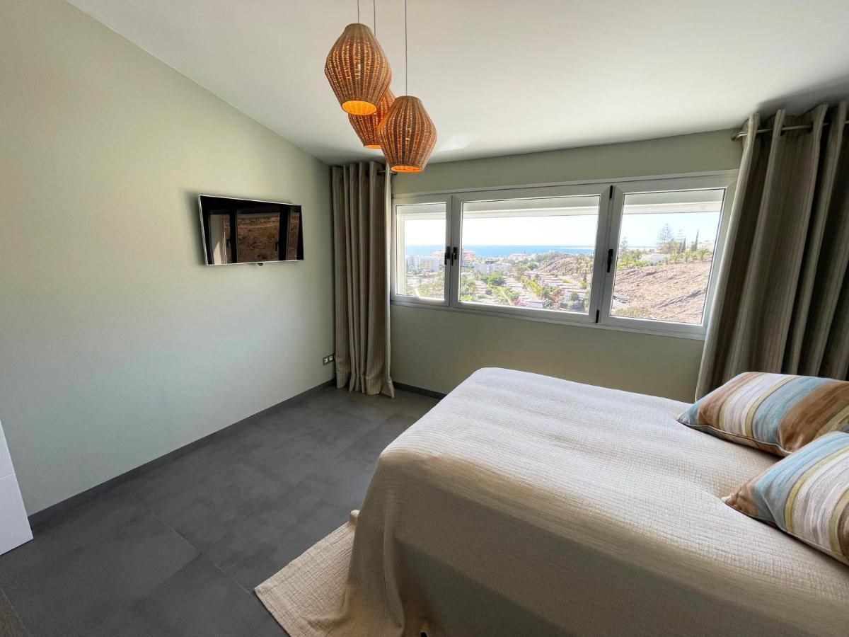 Luxury Villa Morelli With Seaview & Heated Pool Maspalomas  Exteriör bild